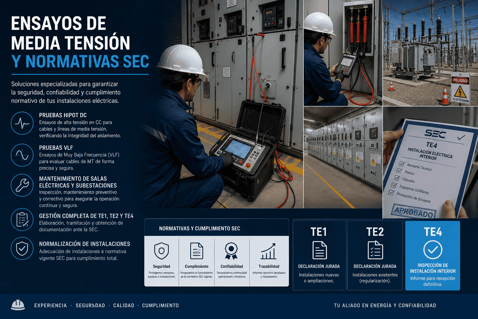 Ensayos de Media Tensión y Normativas SEC